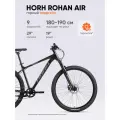 Велосипед горный HORH ROHAN AIR RHD9.4 29 (2025) Black-Grey, мужской хардтейл, 9 скоростей, на рост 180-190 см