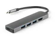 Док-станция/ USB-хаб IQFuture IQ-C5 Type-C 3xUSB 3.0 USB Type-C HDMI Серый IQ-C5 IQ-C5