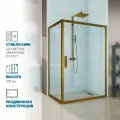 Душевой уголок GWMPKB019R 90x100 см, цвет фурнитуры бронзовый, стекло бесцветное закаленное 6 мм