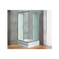Душевой уголок River Morava 80/24 MT с поддоном стекло матовое, профиль серебристый, универсальная