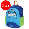 Комплект 2 шт, Рюкзак Först F-Kids Shark 30*23*13см, 1 отделение, 3 кармана, уплотненная спинка