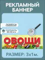 Баннер Овощи рекламная вывеска 3 х 1 м