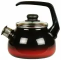 Чайник сталь, эмалированное покрытие, 3 л, со свистком, ручка консольная, СтальЭмаль, Кармен, 4с209я
