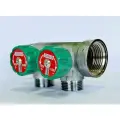Коллектор 2 отвода вентильный 1 * 3/4 евроконус, регулирующий, Zeissler, ZSc.401.0602NE