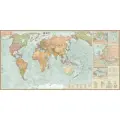 Карта мира большая. Экодизайн. Настеннная, в тубусе, 3,20 х 1,6м