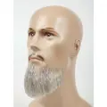 Накладная борода HHB-106 59, ручная работа, натуральная, цвет седины с редкими черными волосками