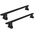 Багажник на крышу для Лада Приора хэтчбек 2007-2018, черные крыловидные дуги, Atlant