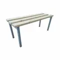 Скамейка садовая Ультра-21. 1,0м. Доски без покраски. Серый каркас. СЕМЬ СЛОНОВ.