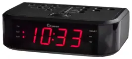 Будильник с радио электронный сетевой светящийся гранат С-0946-Крас, цвет индикации красный размер 16х5 см