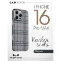 Чехол Keephone Kevlar, титановый, для iPhone 16 Pro Max, защита камеры, soft touch