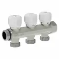 Коллектор распределительный шаровой VALOGIN с вентильной регулировкой, 3/4 - 3 выхода х 3/4, евроконус VG-901102