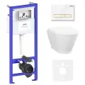 Комплект 6 в 1 Lavinia Boho elegant rimless инсталляция с унитазом 87561081
