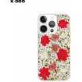 Чехол Flowers для iPhone 14 PRO Max, красный