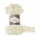 Пряжа Alize Puffy Fur, 6 метров, 100 грамм, цвет: 6113 молочный (5 мотков)