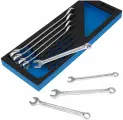 Набор ключей комбинированных NORGAU Industrial метрических из CrV стали, с внутренним 12-тигранным профилем, 8 предметов