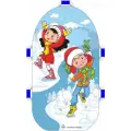 Ледянка-сани Snowkid Барс Зима, вспененный ПВХ, максимальная нагрузка 150кг