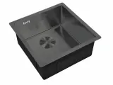 Мойка кухонная ZorG SH 4444 GRAFIT графит с накладкой, интегрированная / врезная / подстольная