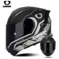 Шлем SOMAN SM965, мотоциклетный, с двойными линзами