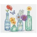 70-35397 Набор для вышивания крестом Wildflower Jars Банки с полевыми цветами DIMENSIONS