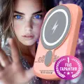 Магнитный пауэрбанк 5000 mAh Luckroute MagSafe Power Bank для телефона, с быстрой беспроводной зарядкой, полностью совместим с iPhone 12/13/14/15