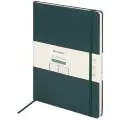 Бизнес-блокнот / записная книжка мужской / женский Большой Формат (180х250 мм) В5 Brauberg Ultra, балакрон, 80 г/м2, 96 л, клетка, темно-зеленый, 113063