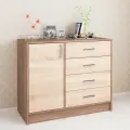 Комод для вещей с дверцей и 4 ящиками, 83х100х43,5 см, Катрин 6