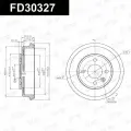Барабан тормозной задний Шевроле Авео Кобальт, Chevrolet Aveo Cobalt; 96853514