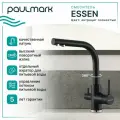 Смеситель для кухни Paulmark ESSEN антрацит (черный матовый), с подключением фильтра питьевой воды, Es213011-401TB