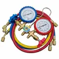 Коллектор 2-ух вентильный, Манометрическая станция CT-536CF (R-22, R-12, R-502) + 3 шланга 85см Коллектор манометрический Для заправки хладагента, фреона