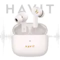 Наушники беспроводные TWS HAVIT TW958 PRO гарнитура с влагозащитой, микрофоном, с активным шумоподавлением, игровые, бежевые
