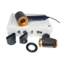 Профессиональный фен для волос Super Hair Dryer HD15, c ионизацией для укладки волос, Золото, 4 магнитных насадок комплекте