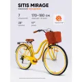 Велосипед городской SITIS MIRAGE SMRG28 28 (2025) Yellow, для взрослых на рост 170-180 см, стальная рама 17