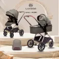 Коляска модульная 2в1 Luxmom A2 , Серый/серебристая рама