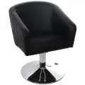 Парикмахерское кресло Грация, черный цвет - основание диск, гидравлика