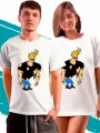 Футболка PhilShop Johnny Bravo Джонни Браво, размер 4XS, белый