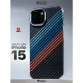 Чехол О'Кейси BMW MagSafe, для iPhone 15, карбоновый, защита камеры, разноцветный