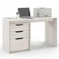 Письменный стол с тумбой, с ящиками Есэндвич S Grand Лаворо 130х60х75 см (Анкор белый)