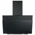 EVELUX наклонная вытяжка, 60 см, механический контроль, черные кнопки,3 скорости работы, производительность 900 м3/ч, LED освещение, черный, металл, стекло,595х294x360 мм