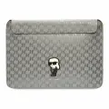 Karl Lagerfeld чехол для ноутбуков 13/14, PU кожа Saffiano Sleeve Monogram NFT Karl Ikonik серебристый