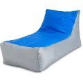 Кресло-мешок Пуффбери «Кушетка», размер большой, Оксфорд Серый и синий
