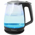 Чайник стеклянный ERGOLUX ELX-KG01-C42 серебристо-черный, 1.7л, 160-250В, 1500-2300Вт