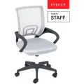 Компьютерное школьное кресло на колесиках BYROOM Office Staff VC6001plb-G для работы за компьютером ПК. Взрослый крутящийся офисный стул для школьника, руководителя с ортопедической спинкой