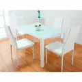 Стол кухонный-обеденный стеклянный белый 120х70 COST-DT1481WH