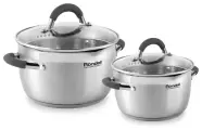 Набор посуды из нержавеющей стали Rondell Flamme RDS-339 (кастрюля 3.2+5.7 л), 4 предмета