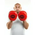 Лапы боксерские LEADERS MID-AIR RED ALERT красные