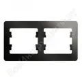 GLOSSA 2-постовая рамка, горизонтальная, антрацит GSL000702