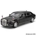 1/24 Aurus Senat, сплав лимузин, роскошная модель автомобиля, литая под давлением металлическая пуленепробиваемая модель автомобиля, имитация звука, свет, детская игрушка в подарок, Black president