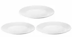 Набор десертных тарелок икеа OFTAST белые 19 см 3 шт ударопрочное закаленное стекло для кухни и сервировки