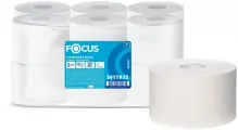 Бумага туалетная д/дисп Focus Jumbo Premium 2сл белцел207м 12рул/уп 5077832