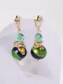 Серьги ARTEBALENO, стекло, муранское стекло, золотой, зеленый